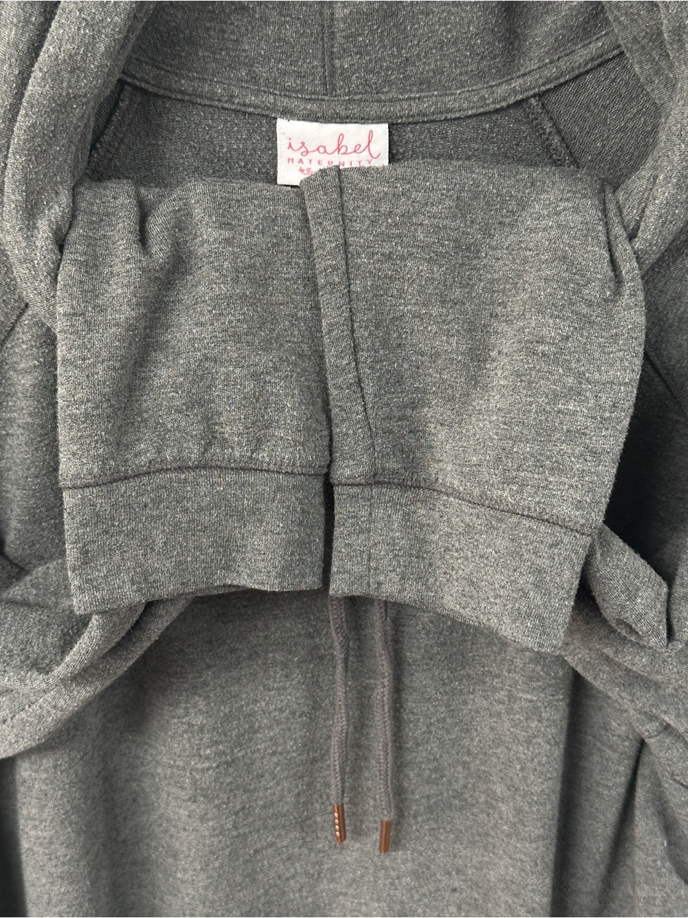 Isabel Maternity by Ingrid & Isabel Cowl Neck Tunic Sweatshirt XXL Gray - Picture 8 of 9
